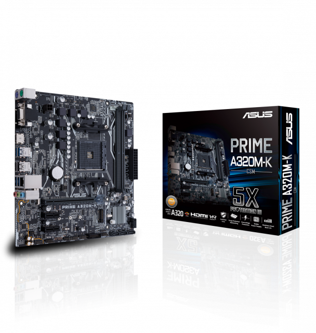 Материнская плата ASUS PRIME A320M-K / CSM — для бизнеса и офиса Материнская плата ASUS PRIME A320M-K / CSM — для бизнеса и офиса