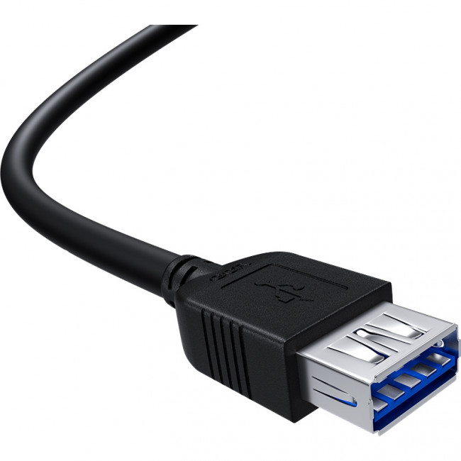 GCR Удлинитель 0.15m USB 3.0, AM/AF, черный, GCR-53093 Удлинитель Greenconnect 0.15 м (GCR-53093)
