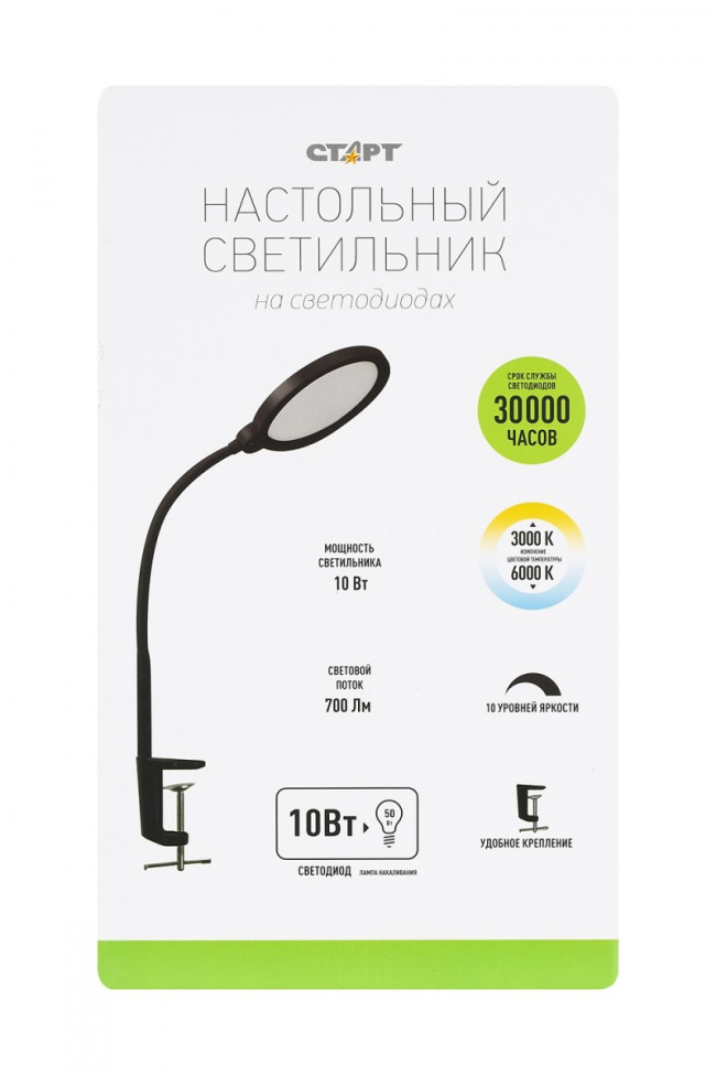 Светильник настольный СТАРТ CT210 черный Светильник настольный СТАРТ CT210 черный