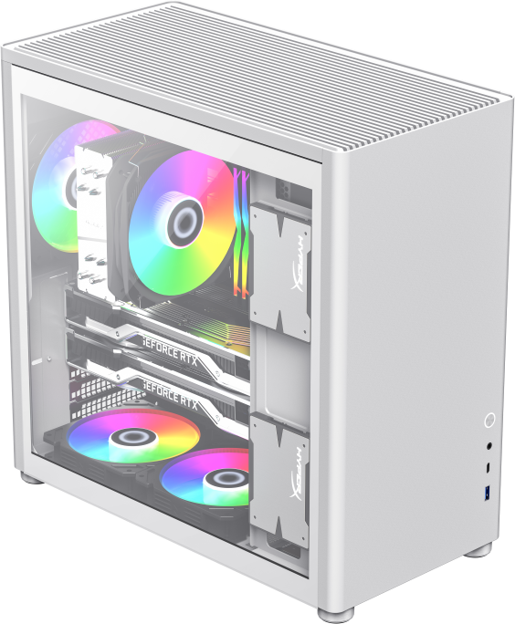 Компьютерный корпус mATX GameMax Spark Full White