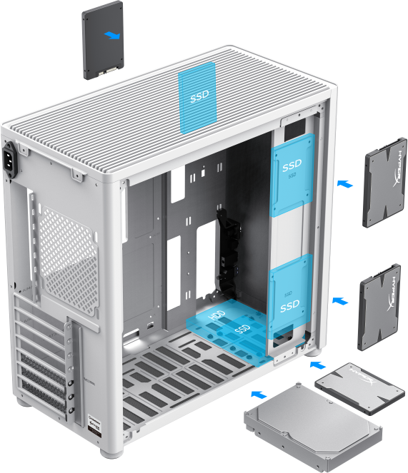 Компьютерный корпус mATX GameMax Spark Full White