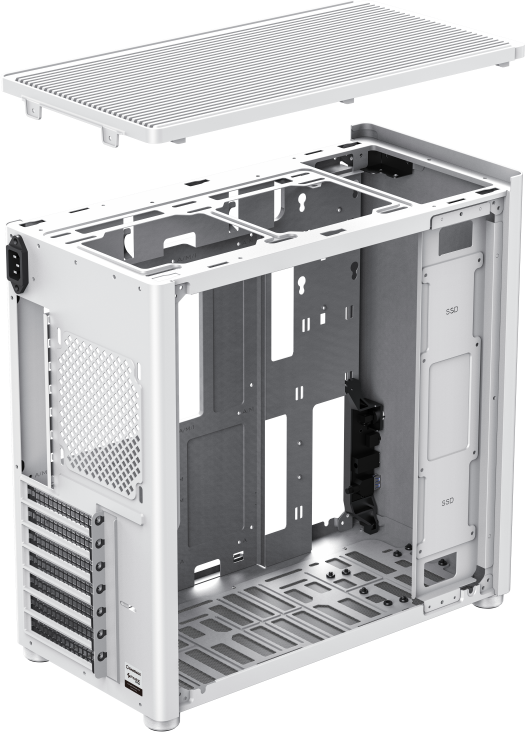 Компьютерный корпус mATX GameMax Spark Full White