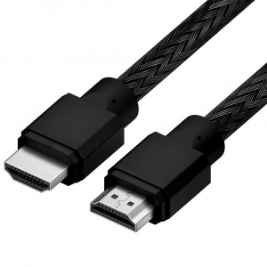Кабель 1.0m HDMI 2.0, черный нейлон, Ultra HD, 4K 60 fps 60Hz/5K*30Hz, 3D, AUDIO, 18.0 Гбит/с Кабель 4PH-R90013