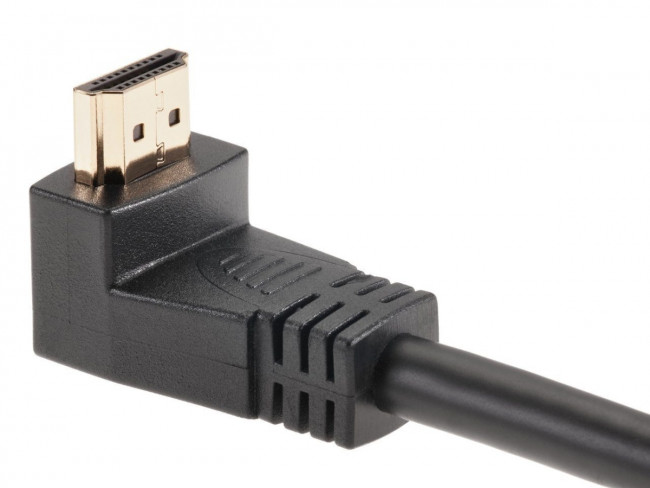 Кабель HDMI<=>HDMI-угловой коннектор 90град 1.8м, 2.0V VCOM <CG523-1.8M> VCOM HDMI (m) - HDMI (m) 1.8м