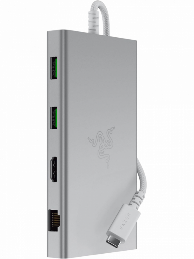Док-станция Razer USB-C Dock - Mercury White Razer RC21-02250200-R3M1 — для бизнеса и офиса Док-станция Razer USB-C Dock - Mercury White Razer RC21-02250200-R3M1 — для бизнеса и офиса