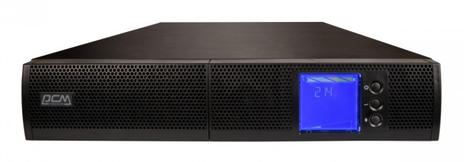 ИБП Powercom SNT-1000, 1000 Вт/1000 ВА, Rack/Tower, 8 розеток IEC320 C13 с резервным питанием, LCD, USB, RS-232, слот под SNMP карту, напряжение шины постоянного тока 36В, ток заряда 6А, ШхГхВ 428х425х84 мм, вес 8.5 кг, батареи в комплект не входят. ИБП P — для бизнеса и офиса