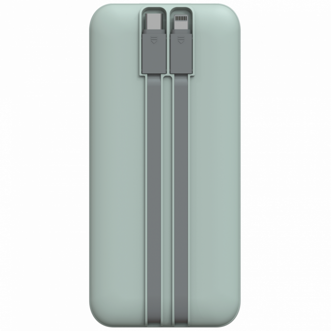Портативный аккумулятор TOLT Lit KP128 Green, 10000mAh, 22,5W, fast charging and PD,  green, CCC TÖLT KP128 Green — для бизнеса и офиса