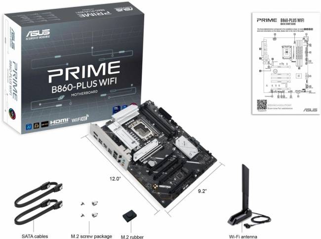 Материнская плата ASUS PRIME B860-PLUS WIFI — для бизнеса и офиса