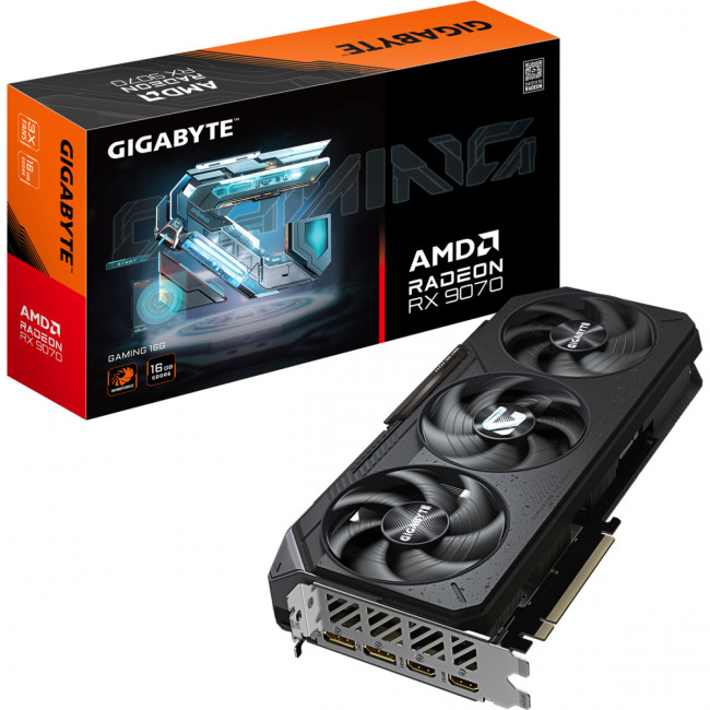 Видеокарта Gigabyte Radeon RX 9070 GAMING 16G (GV-R9070GAMING-16GD) — для бизнеса и офиса Видеокарта Gigabyte Radeon RX 9070 GAMING 16G (GV-R9070GAMING-16GD) — для бизнеса и офиса