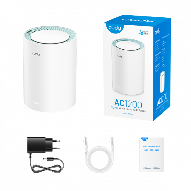 Wi-Fi Mesh-система Cudy M1300(1-Pack) — для бизнеса и офиса Wi-Fi Mesh-система Cudy M1300(1-Pack) — для бизнеса и офиса