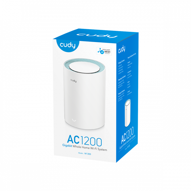 Wi-Fi Mesh-система Cudy M1300(1-Pack) — для бизнеса и офиса Wi-Fi Mesh-система Cudy M1300(1-Pack) — для бизнеса и офиса