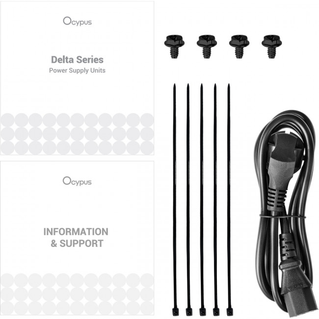 Блок питания ПК Ocypus Delta-P850-B1FDBK024X-EU — для бизнеса и офиса Блок питания ПК Ocypus Delta-P850-B1FDBK024X-EU — для бизнеса и офиса