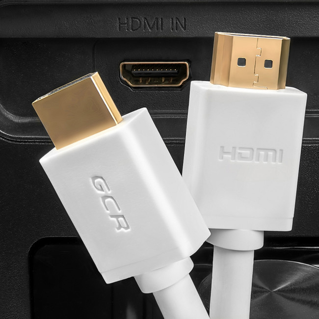Greenconnect Кабель 1.5m HDMI версия 2.0 HDR 4:2:2, Ultra HD, 4K 60 fps 60Hz/5K*30Hz, 3D, AUDIO, 18.0 Гбит/с, 28/28 AWG, OD7.3mm, тройной экран, белый, GCR-HM761-1.5m Greenconnect HDMI (m) - HDMI (m) 1.5м — для бизнеса и офиса