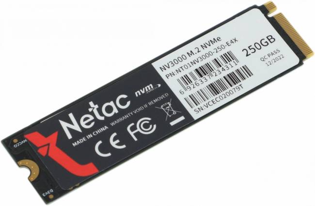 Накопитель SSD Netac NT01NV3000-250-E4X — для бизнеса и офиса