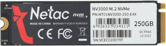 Накопитель SSD Netac NT01NV3000-250-E4X — для бизнеса и офиса
