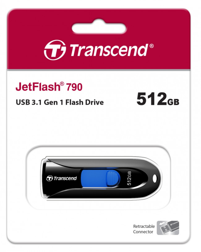 Флеш-накопитель Transcend JetFlash 790 — для бизнеса и офиса Флеш-накопитель Transcend JetFlash 790 — для бизнеса и офиса