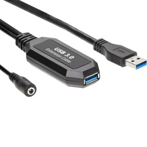 Кабель-адаптер USB3.0-repeater, удлинительный активный <Am-->Af> 15м VCOM <CU827-15M> Кабель VCOM 15 м (CU827-15M)