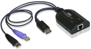 Модуль удлинителя, Display port+KBD+MOUSE USB,  50 метр., для подкл. комплекта перключат. KN2124v/2140v/4124v/4140v/2116A/2132/4116/4132; KM0532/0932/0032, макс.разреш. 1920х1200, RJ45+HD-DP+USB A-тип, Female+2xMale, без Б.П., (DDC2B) [KA7169] ATEN KA7169