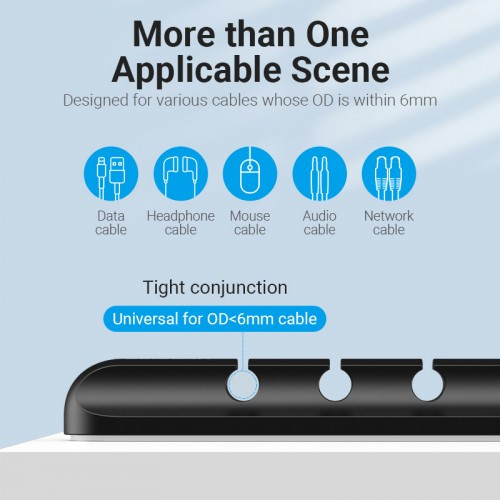 Органайзер для проводов на 3 порта Vention, черный Vention KBTB0 — для бизнеса и офиса