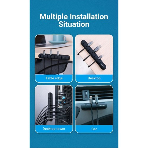 Органайзер для проводов на 3 порта Vention, черный Vention KBTB0 — для бизнеса и офиса