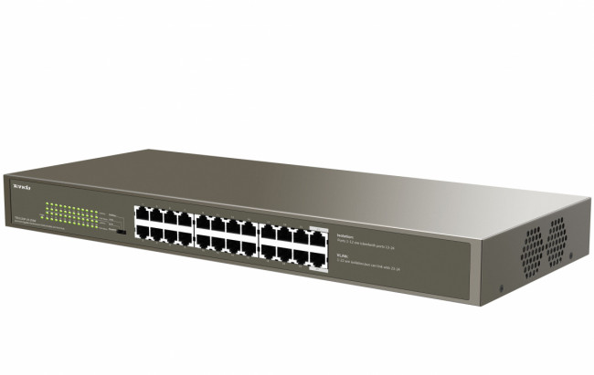 Коммутатор Tenda TEG1124P-24-250W — для бизнеса и офиса