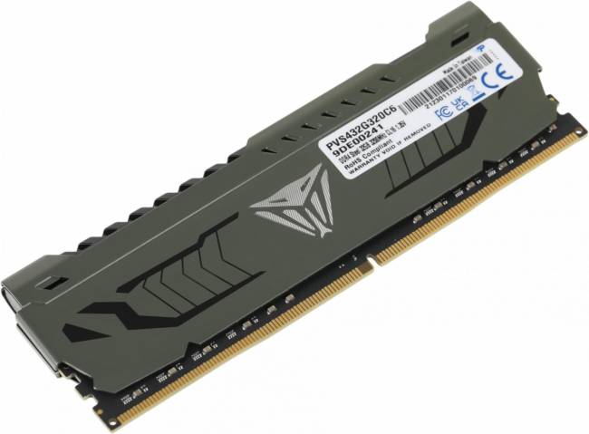 Память DDR4 32Gb 3200MHz Patriot PVS432G320C6 — для бизнеса и офиса Память DDR4 32Gb 3200MHz Patriot PVS432G320C6 — для бизнеса и офиса