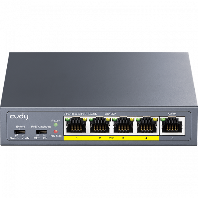 Коммутатор Cudy GS105P — для бизнеса и офиса