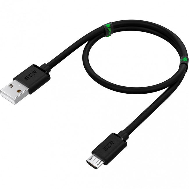 GCR Кабель 1.0m MicroUSB, черный, быстрая зарядка, 28/24 AWG, GCR-53606 Кабель Greenconnect 1.0 м (GCR-53606)