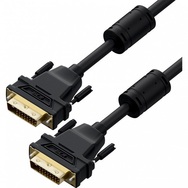 GCR Кабель PROF 7.0m DVI-D, черный, GOLD, ферритовые кольца, OD 8.5mm, 28 AWG, DVI/DVI, 25M/25M, двойной экран, GCR-DM2DMC2-7.0m Greenconnect GCR-DM2DMC2-7.0m, 7 м GCR Кабель PROF 7.0m DVI-D, черный, GOLD, ферритовые кольца, OD 8.5mm, 28 AWG, DVI/DVI, 25M/25M, двойной экран, GCR-DM2DMC2-7.0m Greenconnect GCR-DM2DMC2-7.0m, 7 м