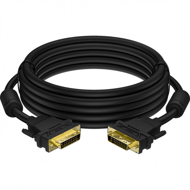 GCR Кабель PROF 7.0m DVI-D, черный, GOLD, ферритовые кольца, OD 8.5mm, 28 AWG, DVI/DVI, 25M/25M, двойной экран, GCR-DM2DMC2-7.0m Greenconnect GCR-DM2DMC2-7.0m, 7 м GCR Кабель PROF 7.0m DVI-D, черный, GOLD, ферритовые кольца, OD 8.5mm, 28 AWG, DVI/DVI, 25M/25M, двойной экран, GCR-DM2DMC2-7.0m Greenconnect GCR-DM2DMC2-7.0m, 7 м