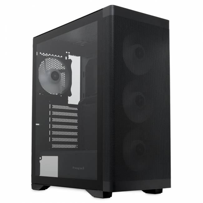 Корпус без блока питания HSPD M520-TGBK-ARGB — для бизнеса и офиса
