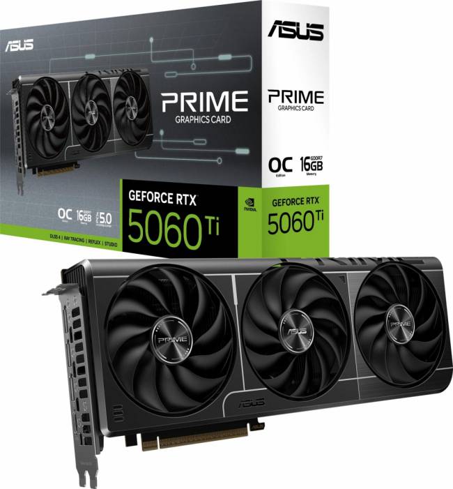 Видеокарта ASUS PRIME-RTX5060TI-O16G — для бизнеса и офиса