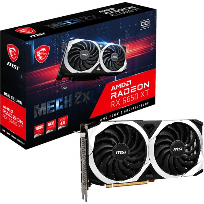 Видеокарта MSI Radeon RX 6650 XT MECH 2X 8G OC — для бизнеса и офиса Видеокарта MSI Radeon RX 6650 XT MECH 2X 8G OC — для бизнеса и офиса