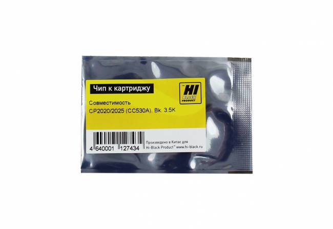 Чип Hi-Black к картриджу HP CLJ CP2020/2025/Canon 718 (CC530A), Bk, 3,5K — для бизнеса и офиса
