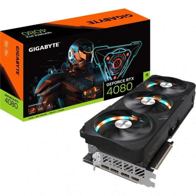 Видеокарта Gigabyte GV-N4080GAMING OC-16GD — для бизнеса и офиса