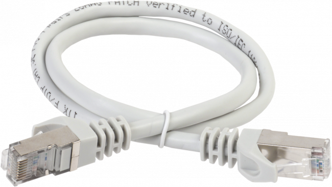 Коммутационный шнур (патч-корд), кат.5Е FTP, 0,5м, серый ITK RJ45(m) - RJ45(m) Cat. 5e F/UTP PVC 0.5м серый — для бизнеса и офиса