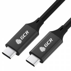 GCR Кабель USB 3.1 (USB 3.2 Gen 2) Type C-С, 1.0m, 100W/20V/5A, M/M, 10 Гбит/с, TPE, AL сase черный, черный, GCR-54071 Greenconnect GCR-54071