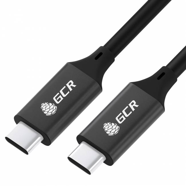 GCR Кабель USB 3.1 (USB 3.2 Gen 2) Type C-С, 1.0m, 100W/20V/5A, M/M, 10 Гбит/с, TPE, AL сase черный, черный, GCR-54071 Greenconnect GCR-54071 — для бизнеса и офиса