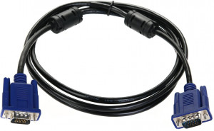 Кабель соединительный SVGA (15M/M) 1,8m 2 фильтра TV-COM <QCG120H-1.8M> VCOM VGA (m) - VGA (m) 1.8м