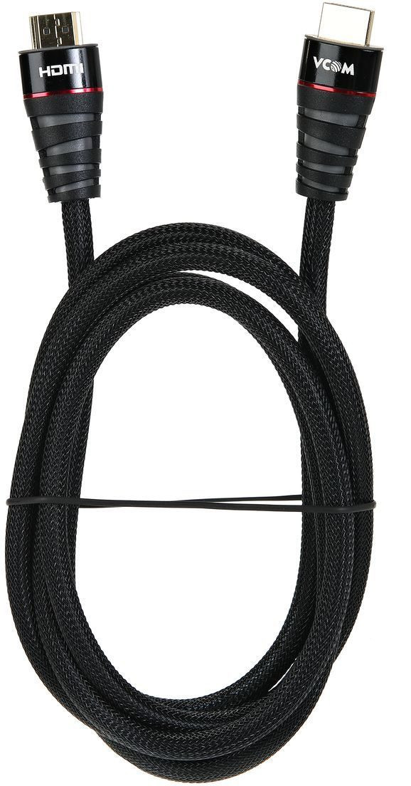 Кабель HDMI 19M/M ver. 2.0 черные коннекторы, 1.8m VCOM <CG526S-B-1.8M> Blister VCOM HDMI (m) - HDMI (m) 1.8м