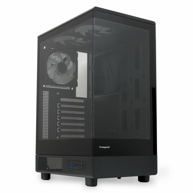 Корпус без блока питания HSPD F510-TGBK-ARGB — для бизнеса и офиса Корпус без блока питания HSPD F510-TGBK-ARGB — для бизнеса и офиса