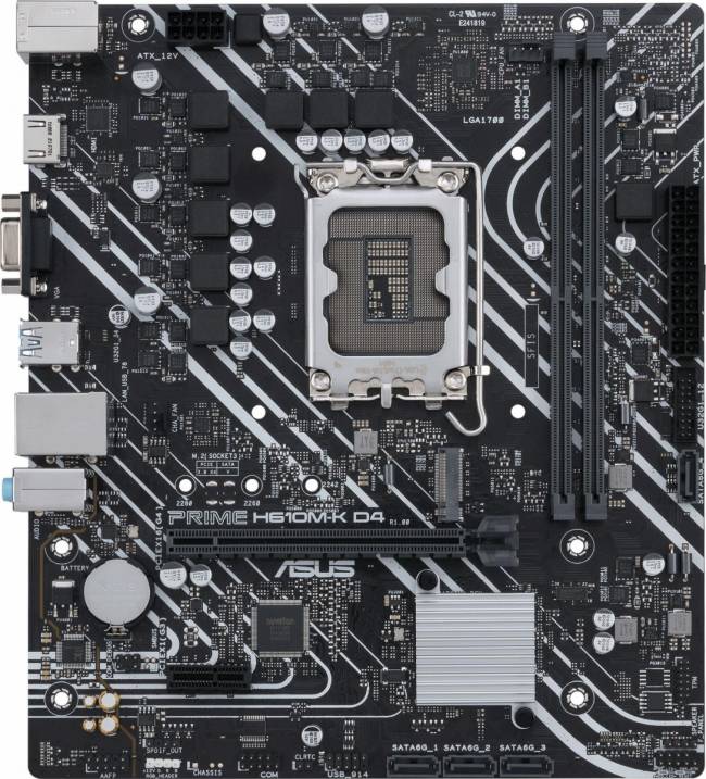 Материнская плата ASUS PRIME H610M-K D4 — для бизнеса и офиса Материнская плата ASUS PRIME H610M-K D4 — для бизнеса и офиса