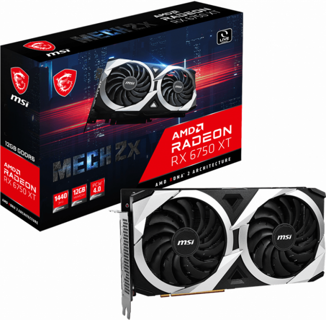 Видеокарта MSI Radeon RX 6750 XT MECH 2X 12G OC — для бизнеса и офиса