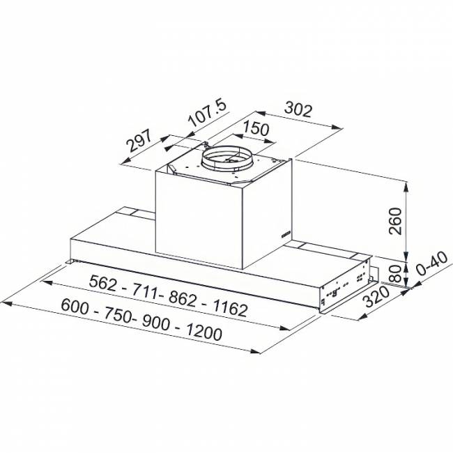 Вытяжка Franke FMY DRIP-FREE 120 KL Franke Mythos 305.0705.341 — для бизнеса и офиса