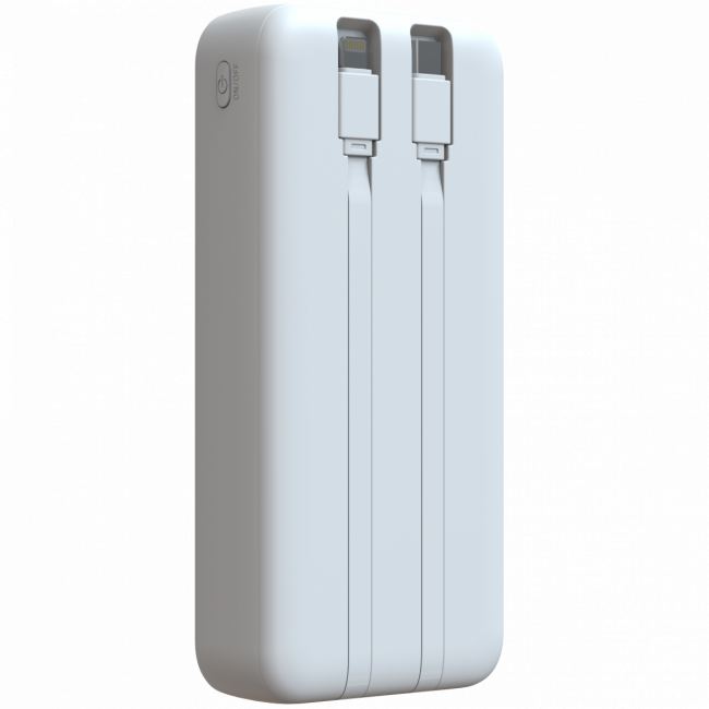 Портативный аккумулятор TOLT Lit KP226 White, 20000mAh, 22,5W, fast charging and PD, white, CCC TÖLT KP226 White — для бизнеса и офиса