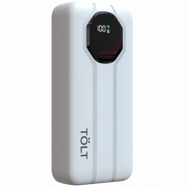 Портативный аккумулятор TOLT Lit KP226 White, 20000mAh, 22,5W, fast charging and PD, white, CCC TÖLT KP226 White — для бизнеса и офиса Портативный аккумулятор TOLT Lit KP226 White, 20000mAh, 22,5W, fast charging and PD, white, CCC TÖLT KP226 White — для бизнеса и офиса
