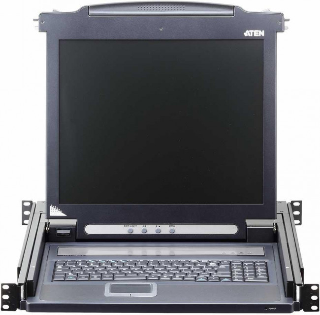 ЖК-монитор 17" с клавиатурой, выдвижной, 1U, RAL 7021 ATEN CL1000M — для бизнеса и офиса