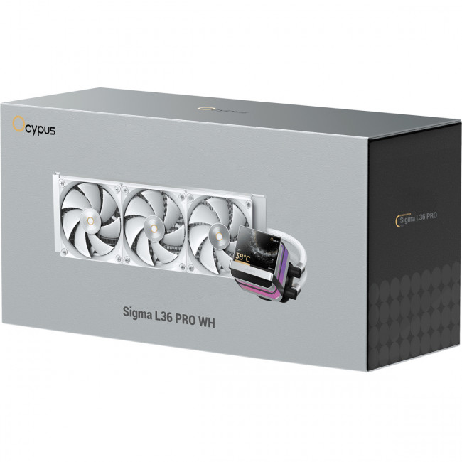 Система жидкостного охлаждения Ocypus Sigma-L36-WH3ANWL00P-GL White — для бизнеса и офиса Система жидкостного охлаждения Ocypus Sigma-L36-WH3ANWL00P-GL White — для бизнеса и офиса