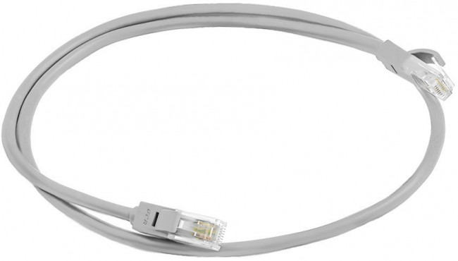 Greenconnect Патч-корд прямой, малодымный LSZH 3.0m UTP кат.5e, серый, 24 AWG, литой, ethernet high speed 1 Гбит/с, RJ45, T568B, GCR-50687 Greenconnect RJ45(m) - RJ45(m) Cat. 5e U/UTP LSZH 3м серый — для бизнеса и офиса