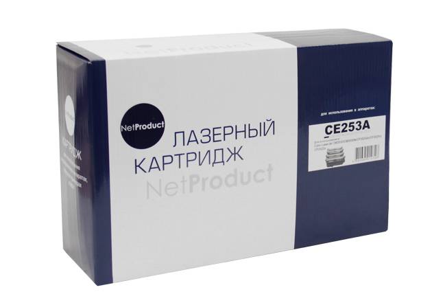 Картридж NetProduct (N-CE253A) для HP CLJ CP3525/CM3530, Восстановленный, M, 7K — для бизнеса и офиса